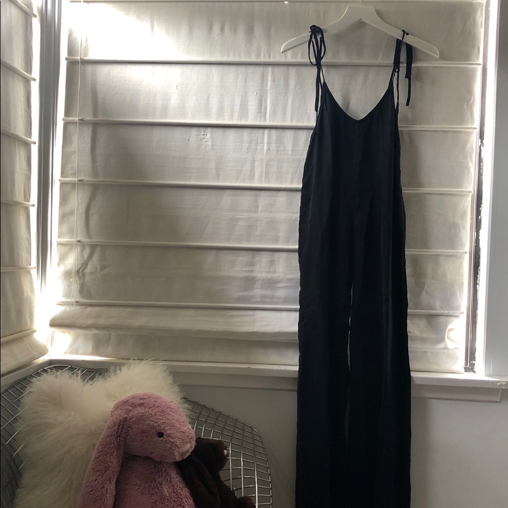 black jump suit